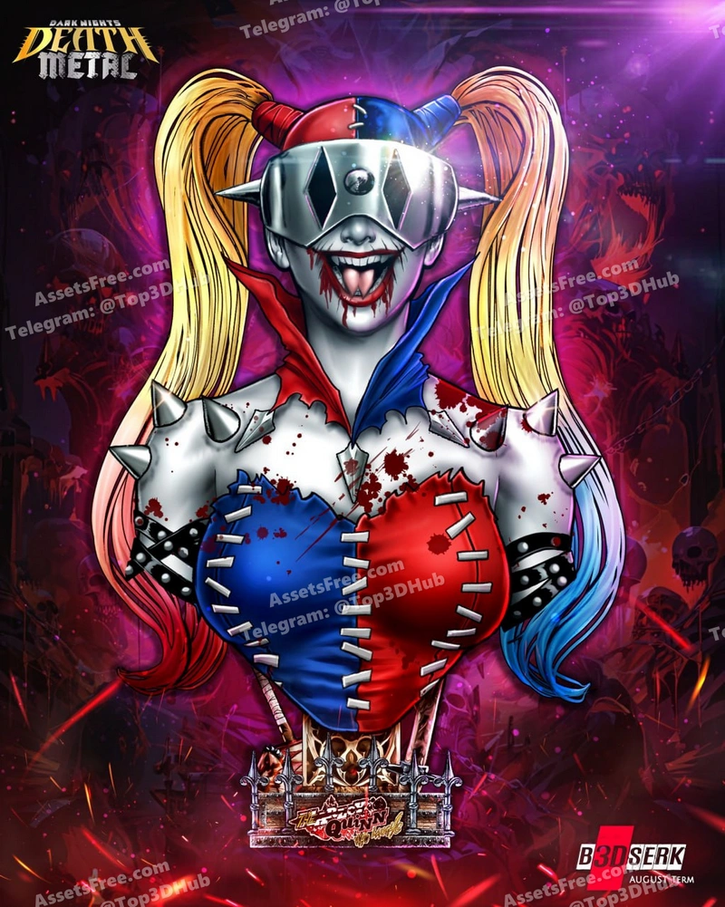 B3dserk harley quinn who laughts portrait bust