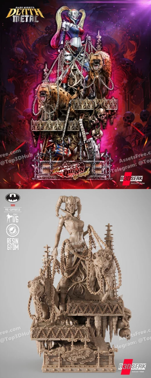 B3dserk harley quinn who laughts sculpture