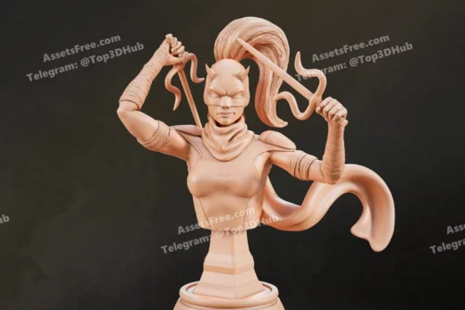 Bastet figures elektra marvel comics bust