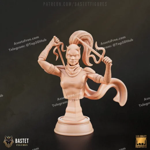 Bastet figures elektra marvel comics bust