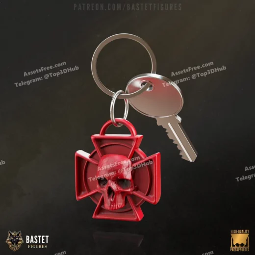 Bastet figures lobo keychain