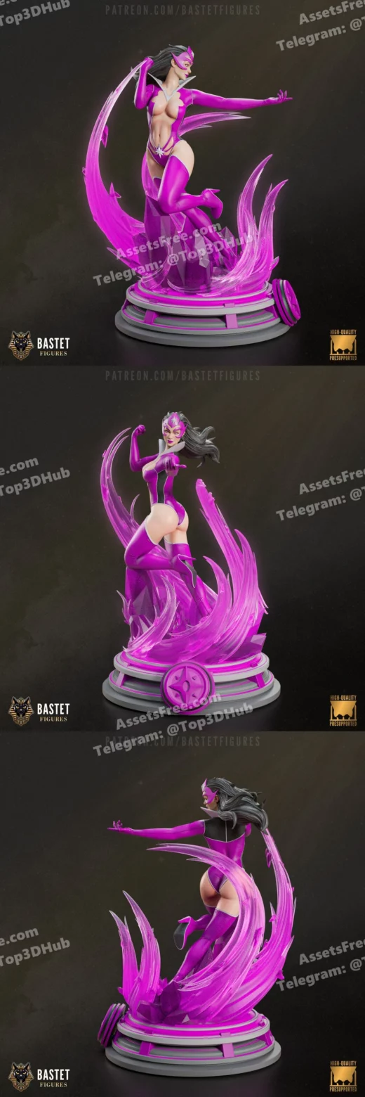 Bastet figures star sapphire