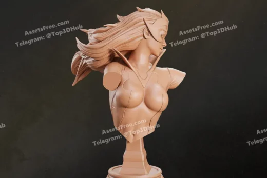 Bastet figures star sapphire bust