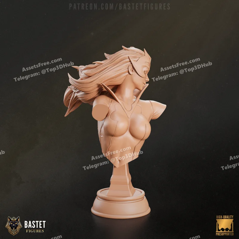 Bastet Figures – Star Sapphire Bust – STL 3D Print Model | AssetsFree.com Bastet figures star sapphire bust