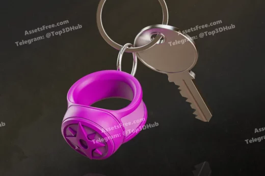 Bastet figures star sapphire keychain