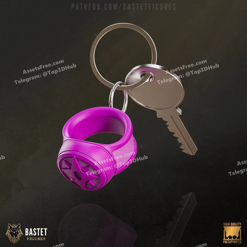 Bastet Figures – Star Sapphire Keychain – STL 3D Print Model | AssetsFree.com Bastet figures star sapphire keychain