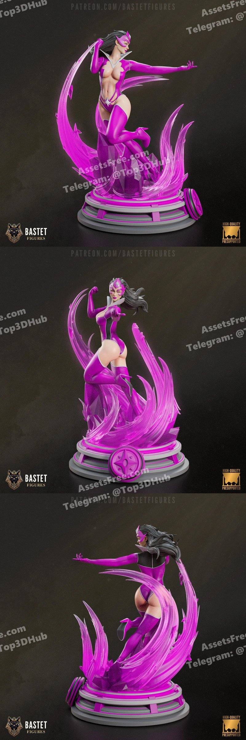 Bastet figures star sapphire