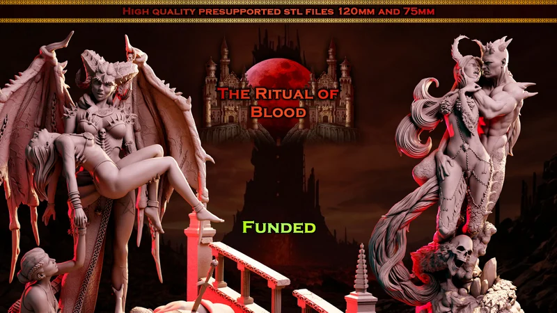 Black Bird Miniatures – The Ritual of Blood – STL 3D Print Model | AssetsFree.com Black bird miniatures the ritual of blood