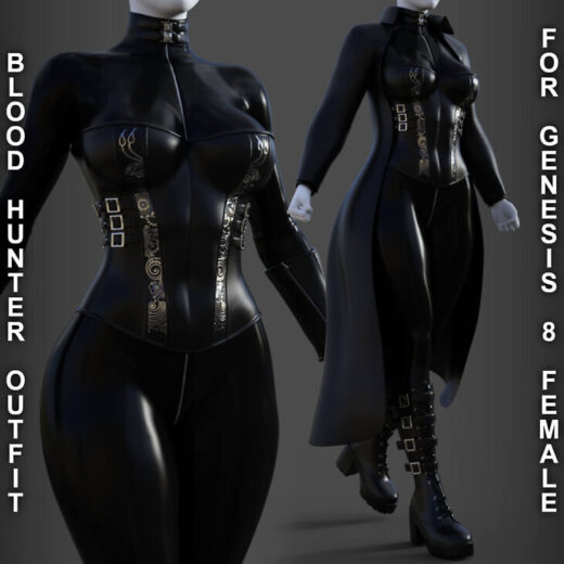 Blood hunter outfit for genesis 8 female