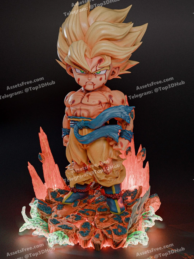 C station goku ssj – STL 3D Print Model | AssetsFree.com C station goku ssj