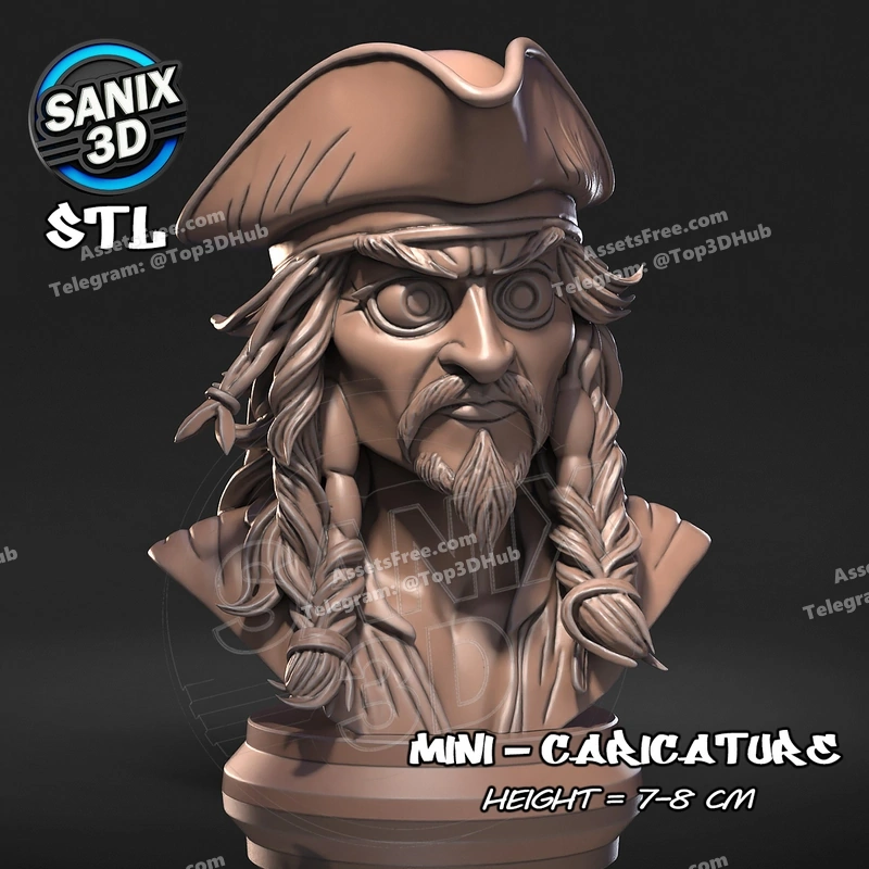 Captain Jack Sparrow – STL 3D Print Model | AssetsFree.com Captain jack sparrow