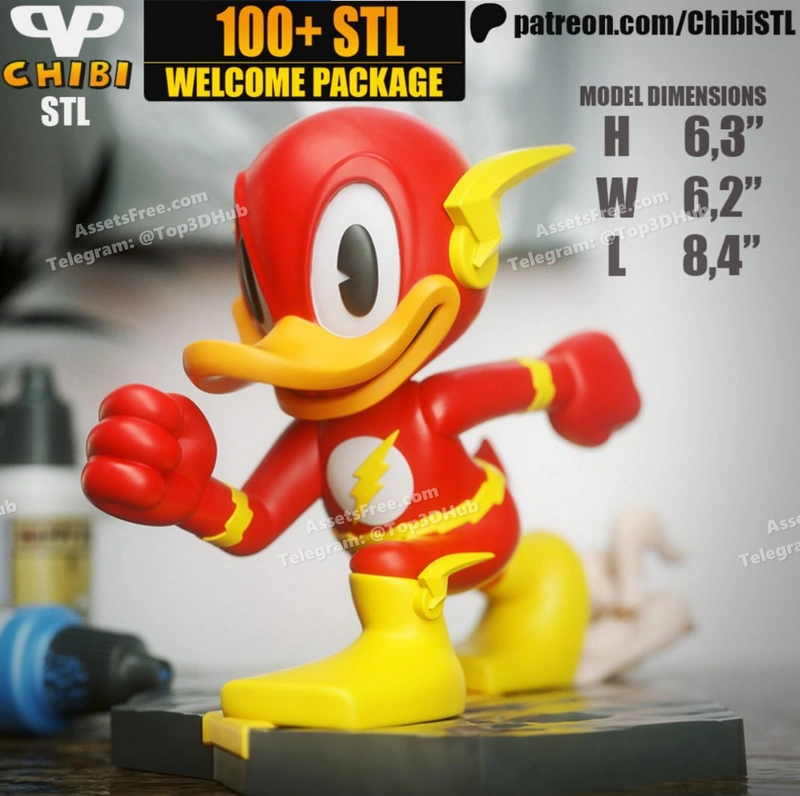 Chibistl 2025 07 flash duck chibi