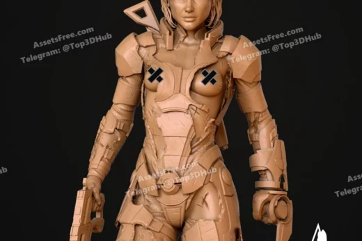 Comandante shepard female nsfw oxo3d figures