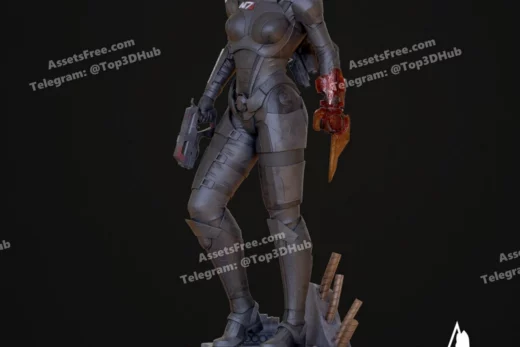 Comandante shepard female oxo3d figures