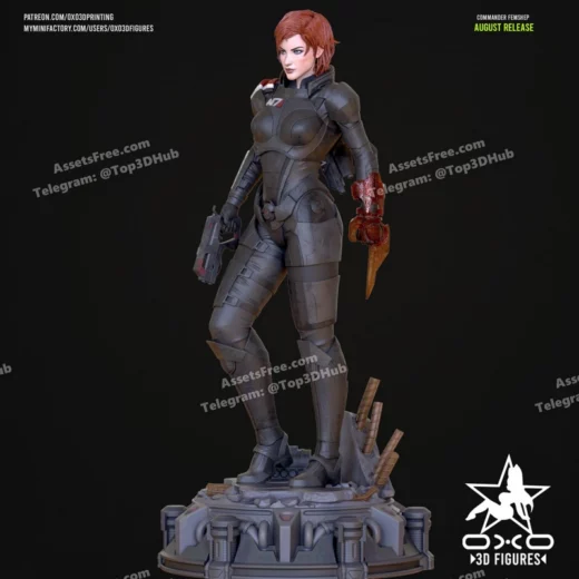 Comandante shepard female oxo3d figures