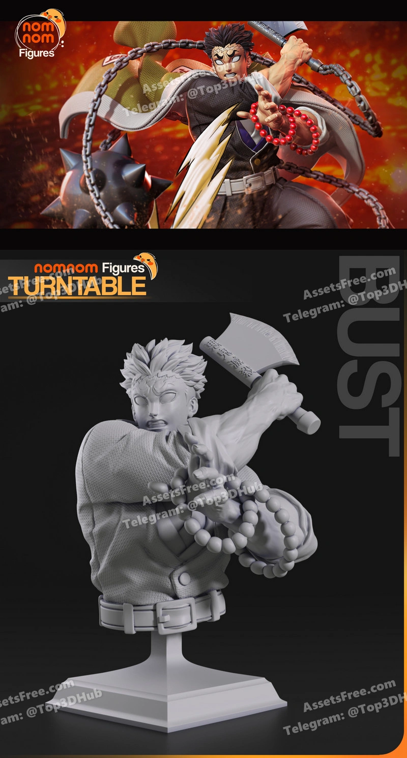 Demon Slayer – Gyomei – NomNom – STL 3D Print Model | AssetsFree.com Demon slayer gyomei nomnom