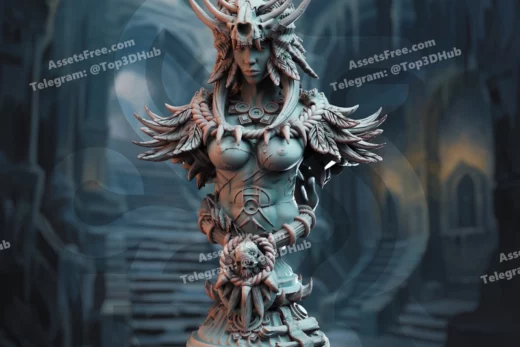 Driga female colossal blood mage bust