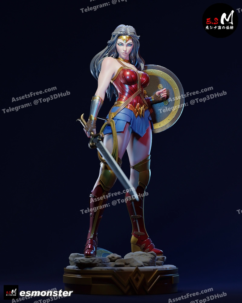 E.S Monster – Wonder Woman (Sept) – STL 3D Print Model | AssetsFree.com E.s monster wonder woman (sept)
