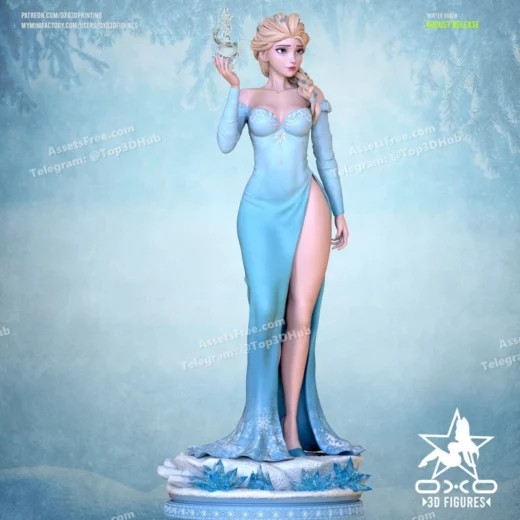 Elsa frozen oxo3d figures