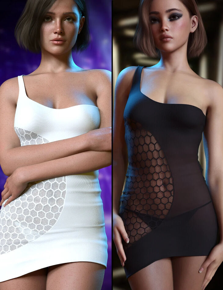 Fishnet dress for genesis 9