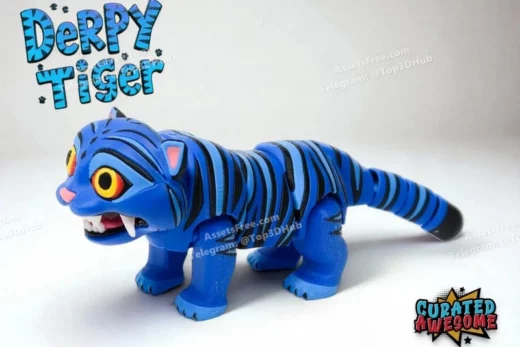 Flexi+derpy+tiger+ +high+quality+ +ams stls