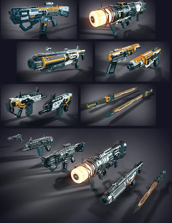 Futuristic weapon collection 01