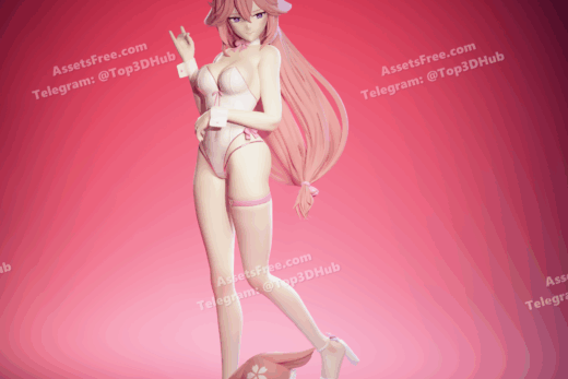 Genshin impact bunny yae miko eggmastudios