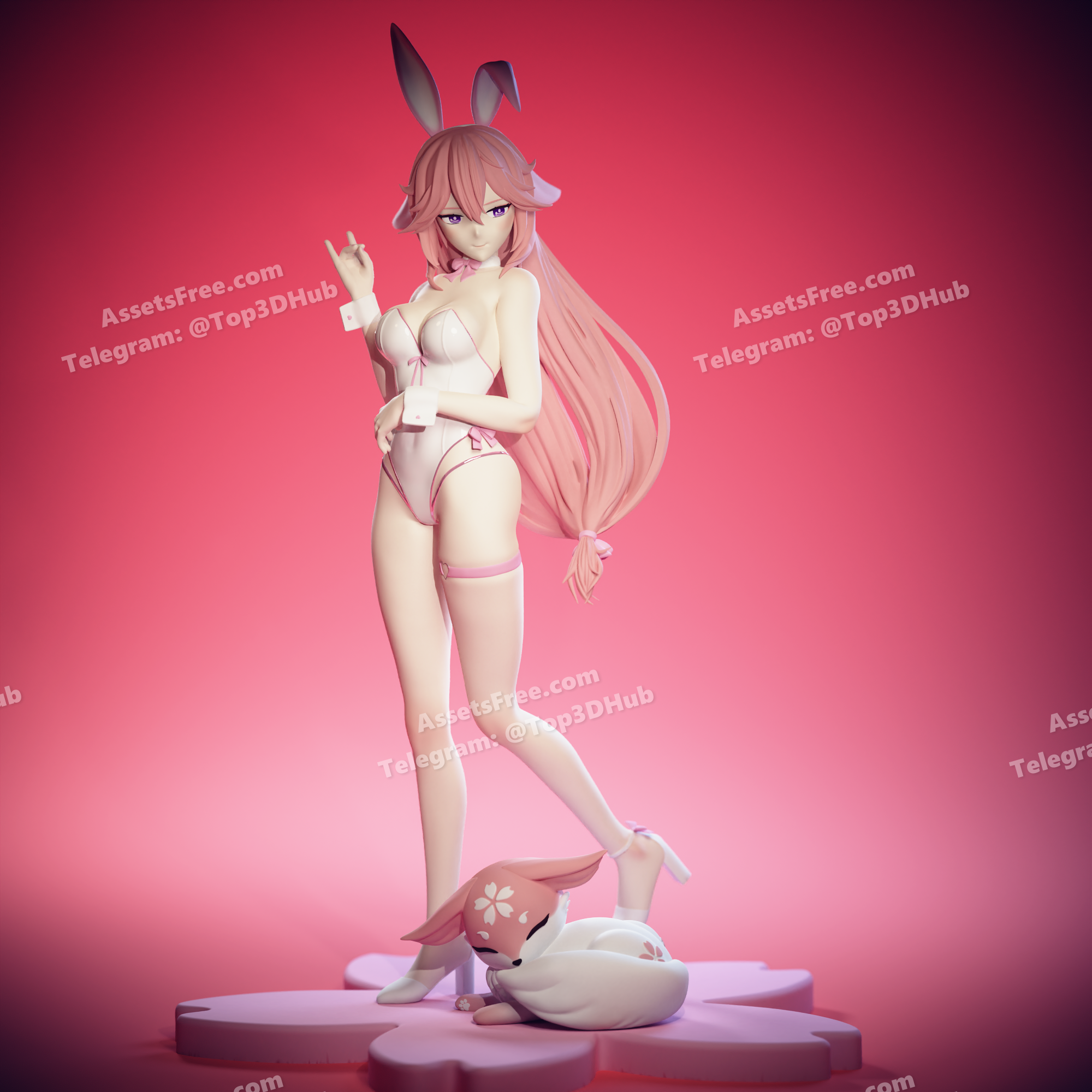 Genshin impact bunny yae miko eggmastudios