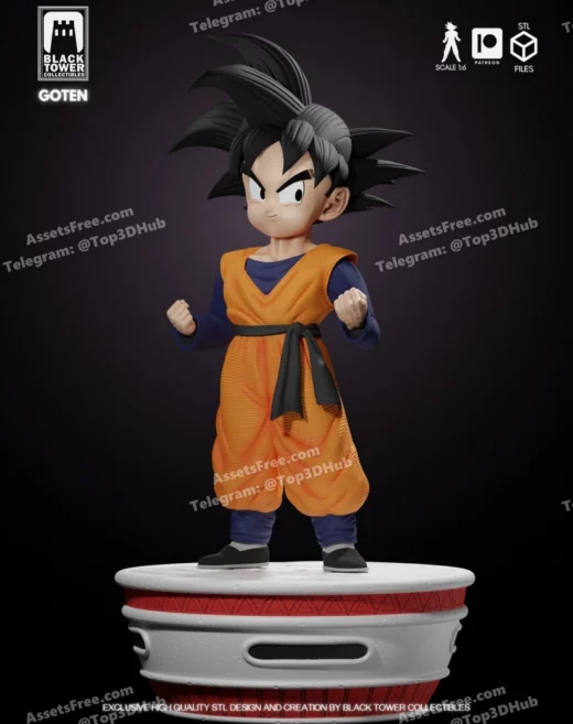 Goten ssj black tower collectibles