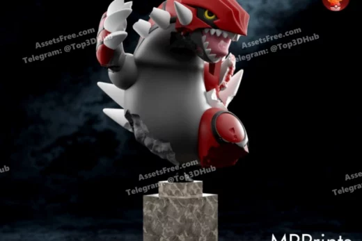 Groudon bust