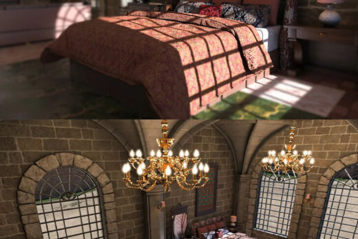 Medieval castle bedroom
