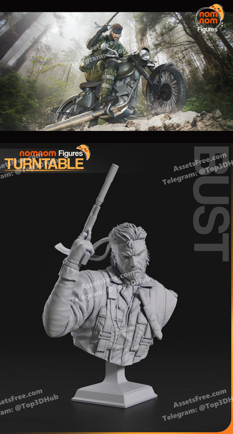 Metal Gear – Naked Snake – NomNom – STL 3D Print Model | AssetsFree.com Metal gear naked snake nomnom