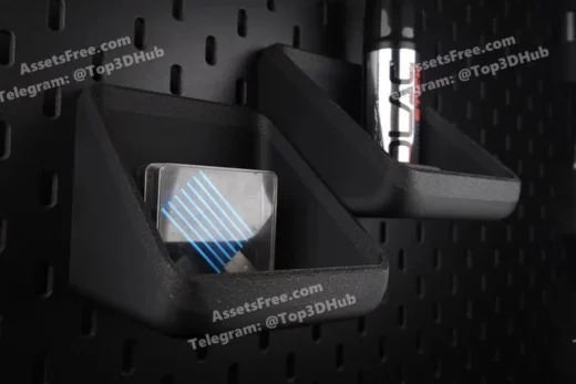 Modular+skadis+bin+shelf+ +no+support+ +snap fit