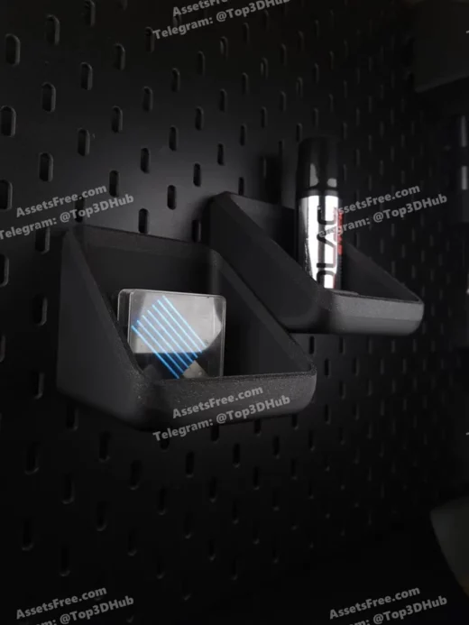 Modular+skadis+bin+shelf+ +no+support+ +snap fit