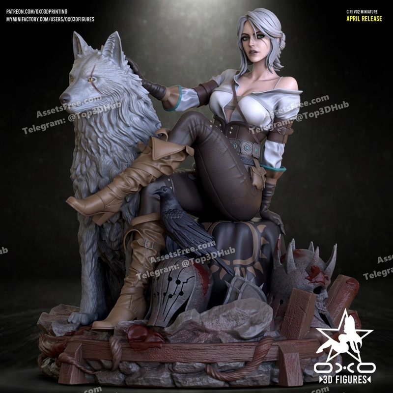 OXO3D – Ciri – The Witcher – STL 3D Print Model | AssetsFree.com Oxo3d ciri the witcher