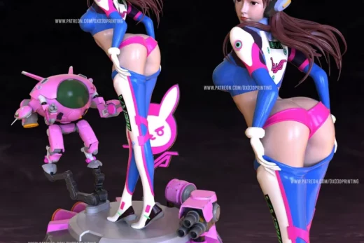 Oxo3d d.va from overwatch sfw + nsfw