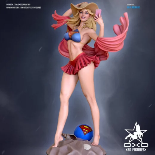 Oxo3d super girl tabletop miniature figure 07 2025 sfw + nsfw t