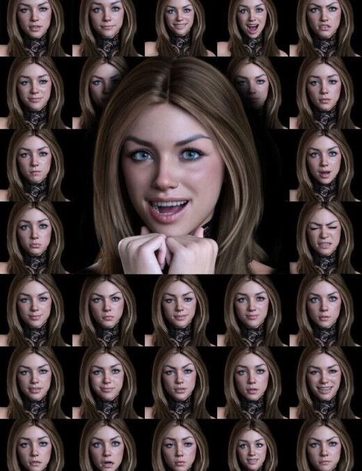 P3d 100 natural expressions mega pack 2 for genesis 9
