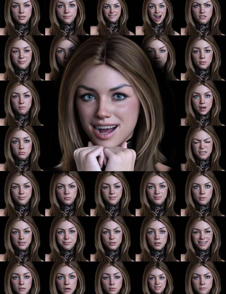 P3d 100 natural expressions mega pack 2 for genesis 9