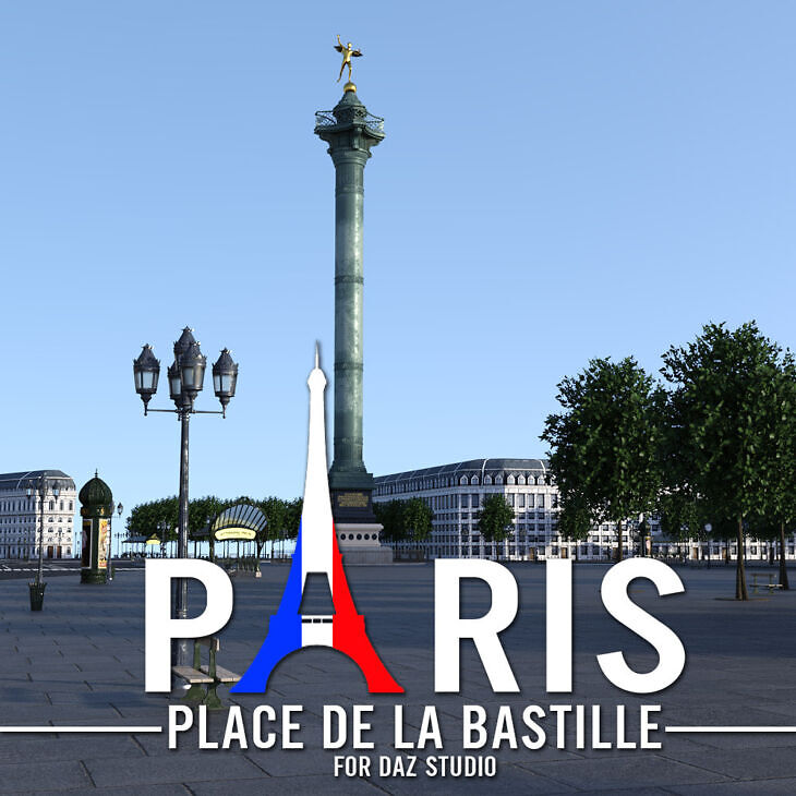Paris – place de la bastille for ds iray