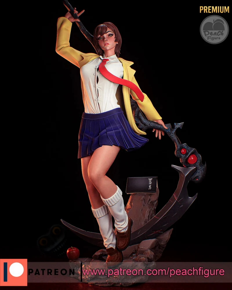 Peach Figure – Death Note – Light Yagami Female – STL 3D Print Model | AssetsFree.com Peach figure death note light yagami female