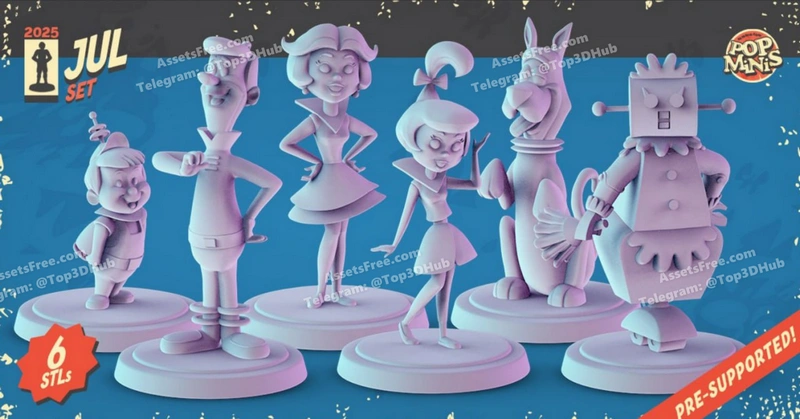 PopMinis – 51 – 2025 JUL – Jetsons – STL 3D Print Model | AssetsFree.com Popminis 51 2025 jul jetsons