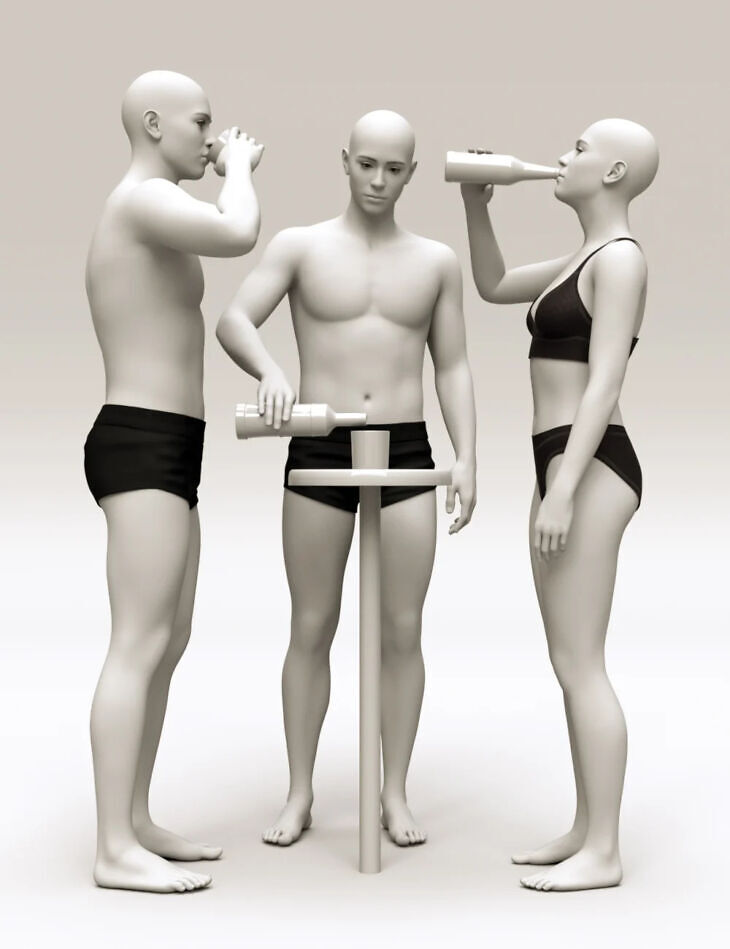 Pour and drink animations for genesis 9