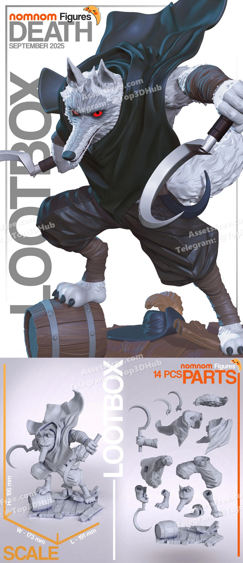 Puss in Boots – Death – NomNom – STL 3D Print Model | AssetsFree.com Puss in boots death nomnom