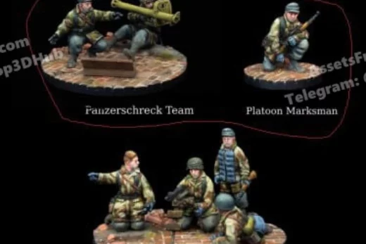 Rkx miniatures fallschirmjager mg34 team