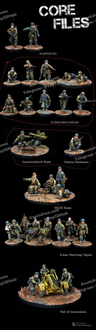 Rkx miniatures fallschirmjager mg34 team