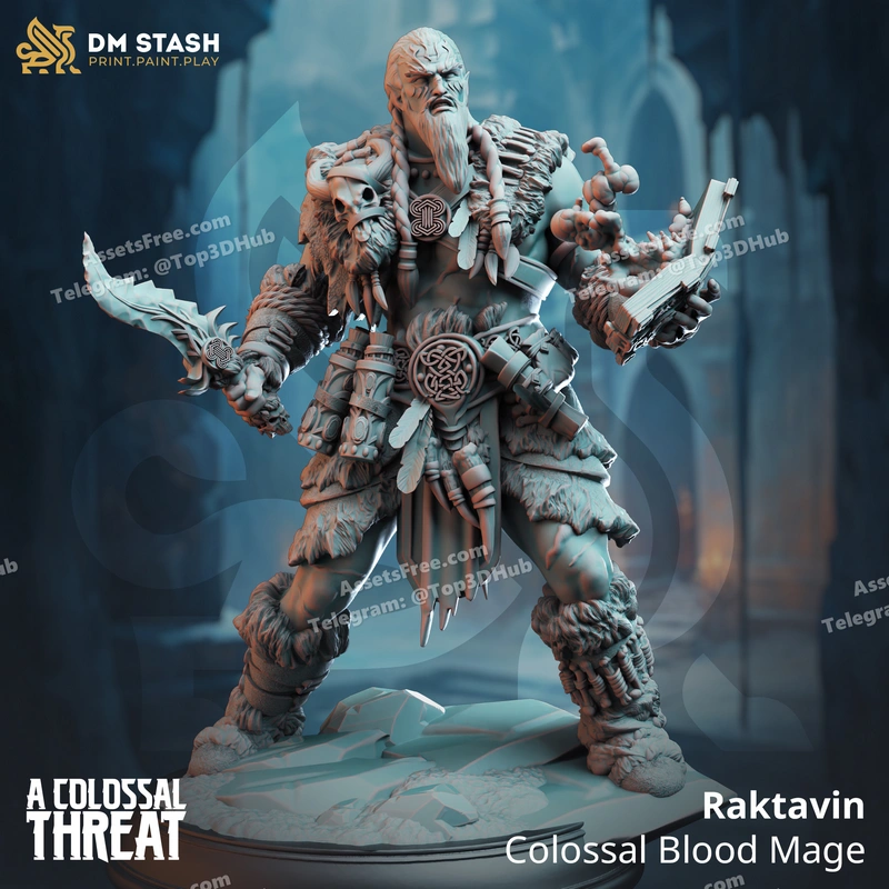 Raktavin – Colossal Blood Mage – STL 3D Print Model | AssetsFree.com Raktavin colossal blood mage