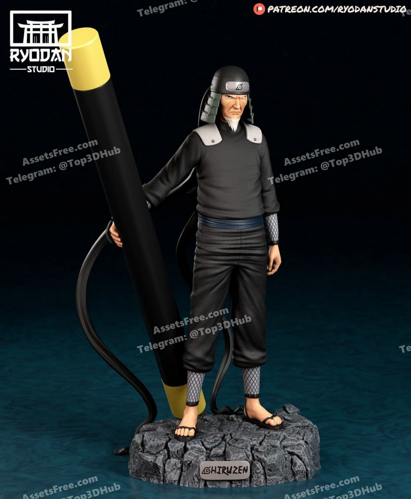 RyodanStudio – 2025-02 – Hiruzen Sarutobi – Naruto – STL 3D Print Model | AssetsFree.com Ryodanstudio 2025 02 hiruzen sarutobi naruto
