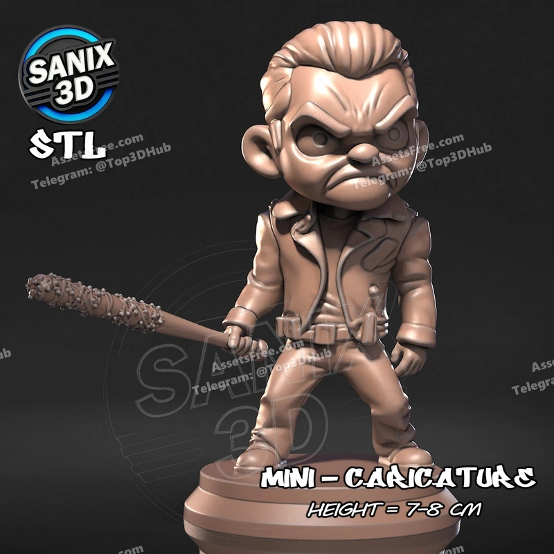 SANIX_Mini-NEGAN – STL 3D Print Model | AssetsFree.com Sanix mini negan