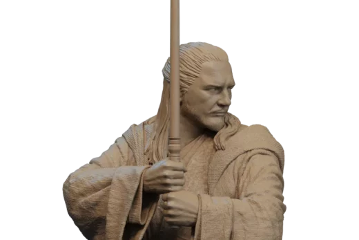 Stl qui gon jinn bust